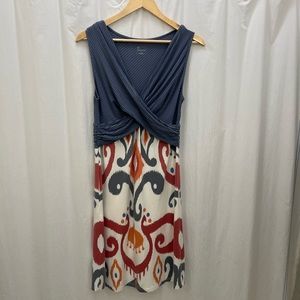 Title Nine Batu Ikat Print Stretch Jersey Knit Dress